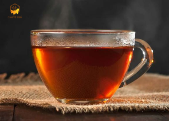 mật ong với nước nóng